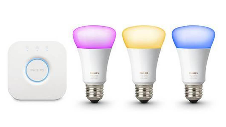 PHILIPS HUE WHITE AND COLOR AMBIANCE WIRELESS LIGHTING 3RD GENERATION E27 STARTER KIT