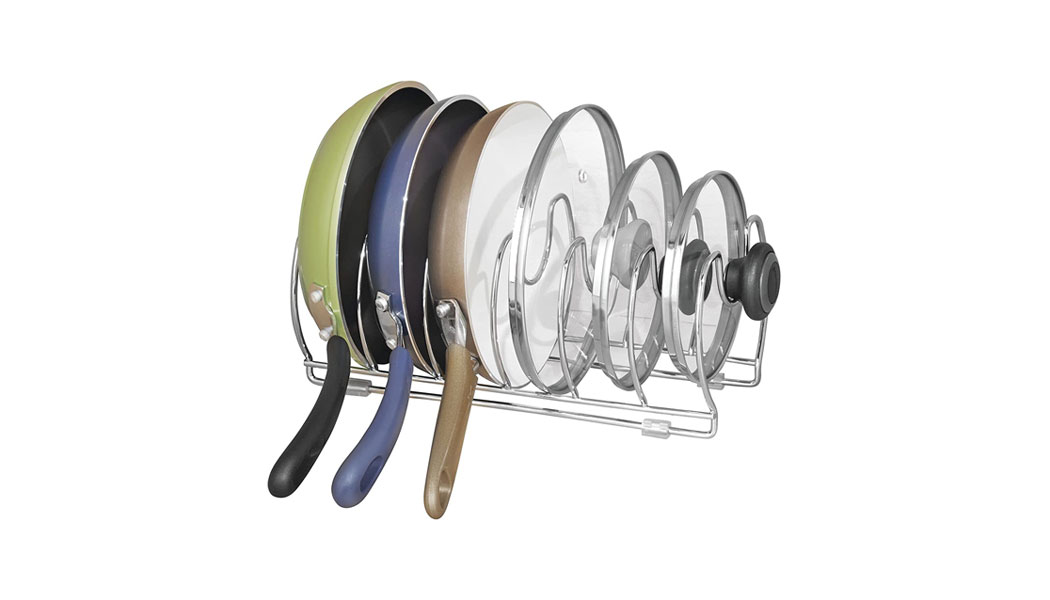 mDesign Pot and Pan Rack - Versatile Kitchen Organiser Suitable for All Homes